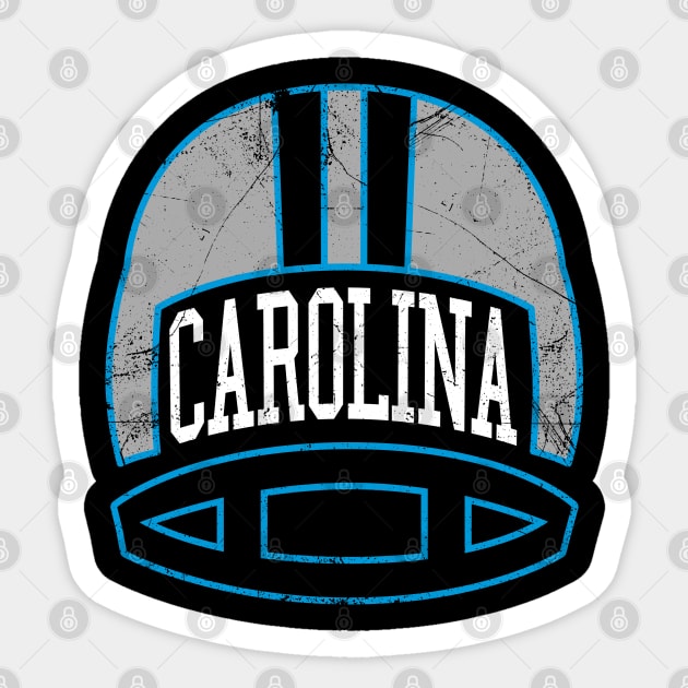 Carolina Retro Helmet - Black Sticker by KFig21